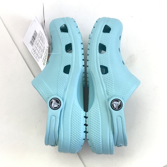CROCS Kids’ Classic Clog Kids Size C11 Unisex Slip On Mules Clogs Artic Blue NWT - Picture 12 of 16